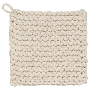 Heirloom Knit Pot Holder-Natural