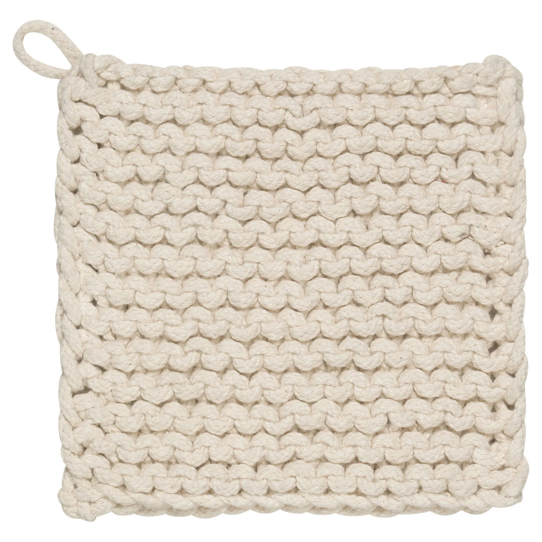 Heirloom Knit Pot Holder-Natural