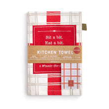 Load image into Gallery viewer, Winne The Pooh Sit a Bit Holiday Kitchen Towel
