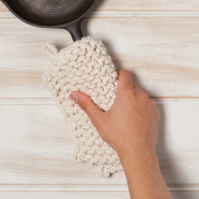 Load image into Gallery viewer, Heirloom Knit Pot Holder-Natural
