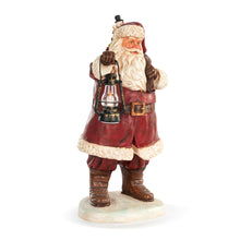 Load image into Gallery viewer, Lit Large Santa with Lantern Centerpiece
