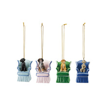 Load image into Gallery viewer, Vintage Dog in Chair Ornament
