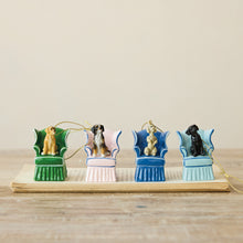 Load image into Gallery viewer, Vintage Dog in Chair Ornament
