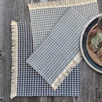 Load image into Gallery viewer, Jumbo Waffle Fringe Tea Towel Navy
