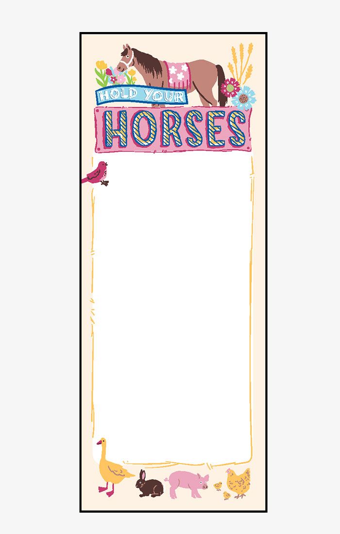 Hold Your Horses Magnetic Notepad