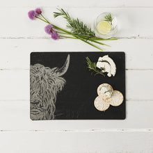 Load image into Gallery viewer, Highland Cow Slate Cheese Board
