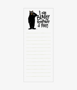 I Can Bearly Remember a Thing Magnetic Notepad