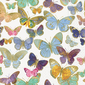 Golden Butterflies Cocktail Napkin