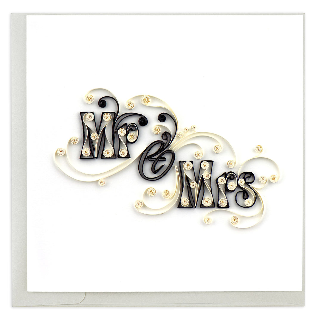 Mr & Mrs Quilling Card