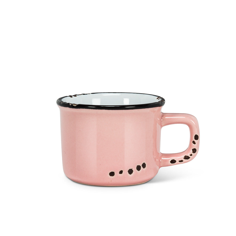 Pink Enamel Look Espresso Cup