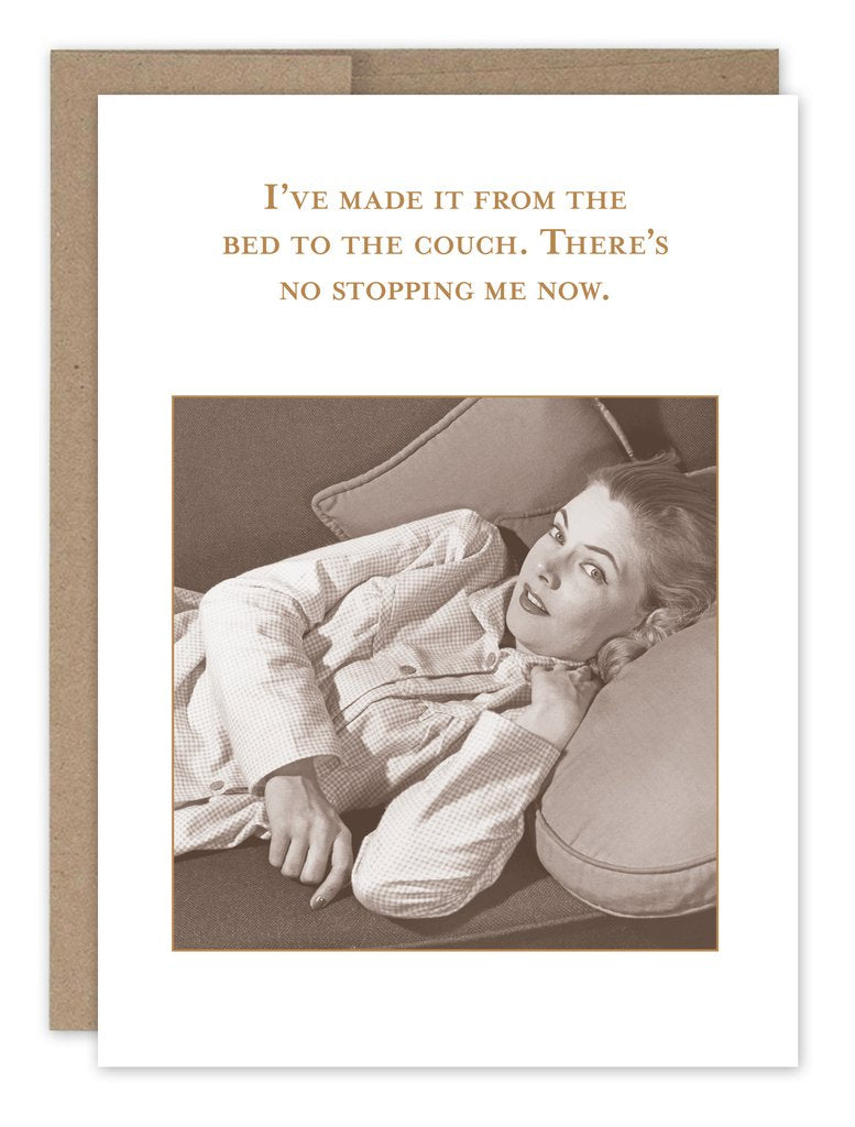 Bed to Couch Birthday Card