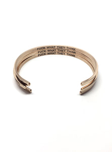 Fuck What They Think Bangle by Glass House Goods
