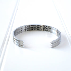 Fuck What They Think Bangle by Glass House Goods