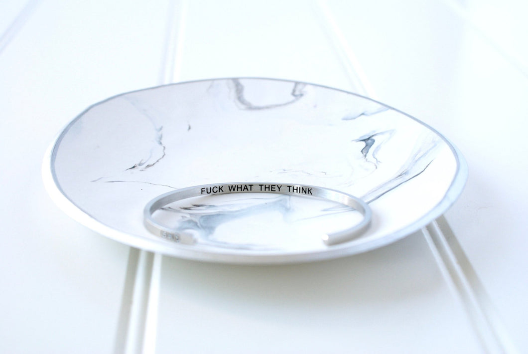 Fuck What They Think Bangle by Glass House Goods