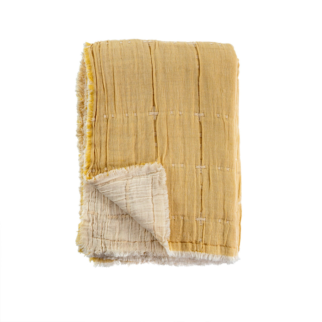 Maya Quilted Throw, Wheat