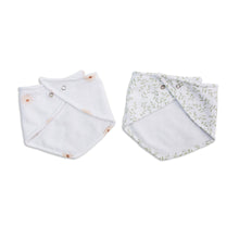 Load image into Gallery viewer, Lulujo 2PK Bandana Bibs - Daisy &amp; Greenery
