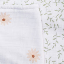 Load image into Gallery viewer, Lulujo 2PK Bandana Bibs - Daisy &amp; Greenery
