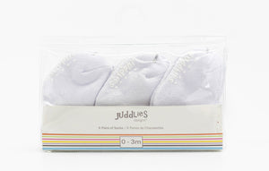 Juddlies Infant Socks, 6 Pack
