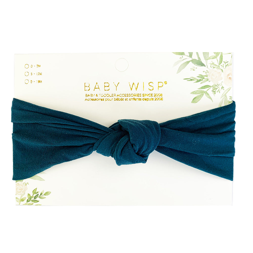 Baby Wisp Headband - Nylon Turban Knot - Deep Teal