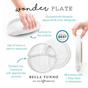 Speckle Suction Wonder Plate by Bella Tunno