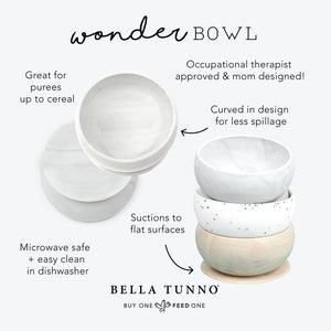 Marble Suction Wonder Bowl by Bella Tunno