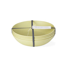 Load image into Gallery viewer, Bamboo Salad Plate, Citron Set of 4
