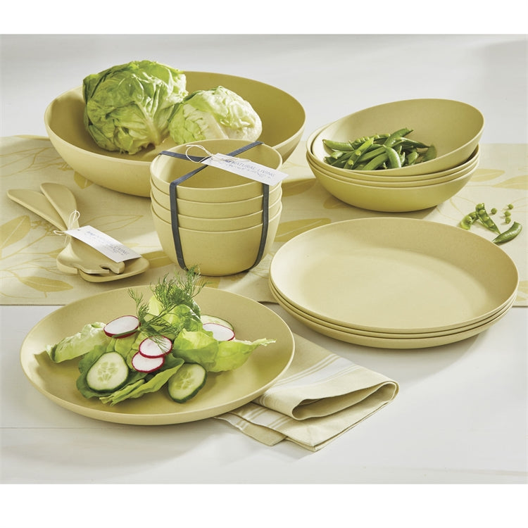 Bamboo Salad Plate, Citron Set of 4