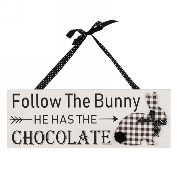 Follow The Bunny Sign