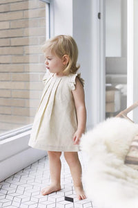 Box Pleat Linen Dress by Beba Bean