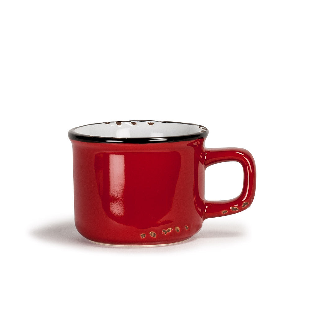 Enamel Look Red Espresso Cup