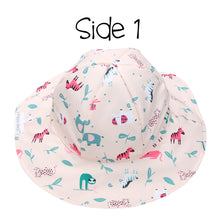 Load image into Gallery viewer, Kids UPF50+ Patterned Sun Hat - Pink Zoo
