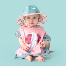 Load image into Gallery viewer, Kids UPF50+ Patterned Sun Hat - Pink Zoo
