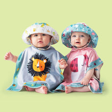 Load image into Gallery viewer, Kids UPF50+ Patterned Sun Hat - Pink Zoo
