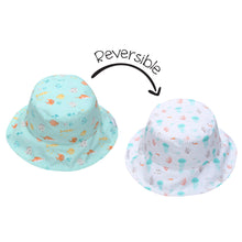Load image into Gallery viewer, Kids UPF50+ Patterned Sun Hat - Fish/Jellyfish
