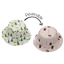 Load image into Gallery viewer, Kids UPF50+ Patterned Sun Hat - Moose/Cottage
