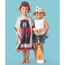 Load image into Gallery viewer, Kids UPF50+ Patterned Sun Hat - Moose/Cottage
