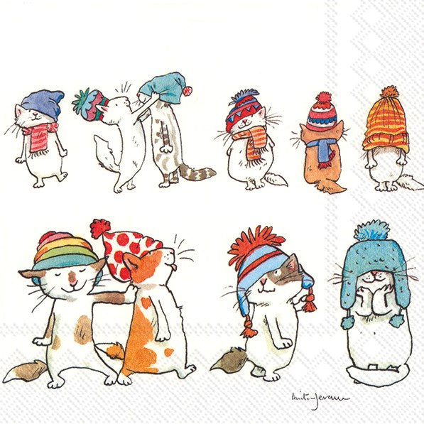 Cats in Hats Lunch Napkin