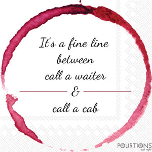 Call A Waiter Cocktail Napkin