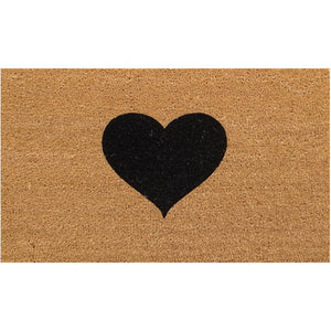 Black Heart Doormat