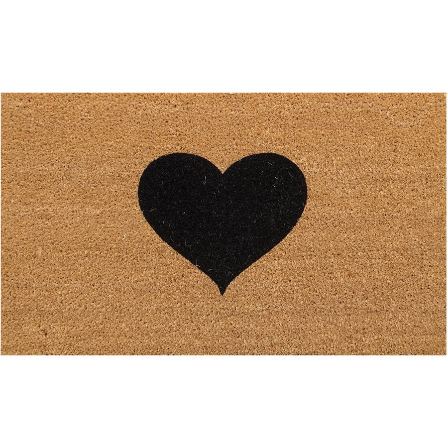 Black Heart Doormat