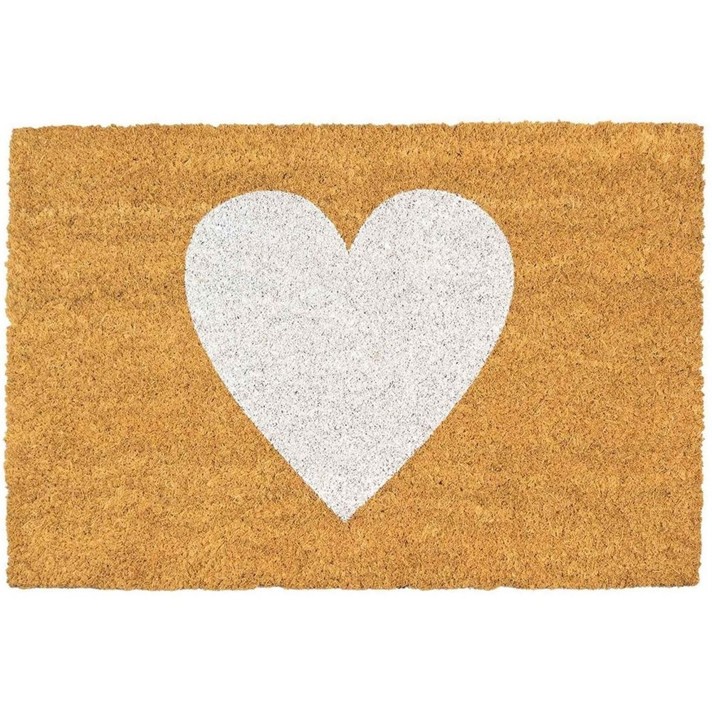 White Heart Doormat