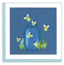Load image into Gallery viewer, Fireflies Quilling Card
