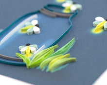 Load image into Gallery viewer, Fireflies Quilling Card
