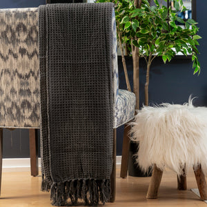 Grey Honey Comb Throw