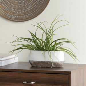 Corsica Ceramic Crackle 2 Tone Oval Pot Short