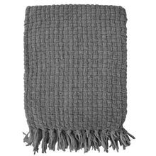 Load image into Gallery viewer, Steel Grey Basket Weave Throw
