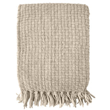Load image into Gallery viewer, Beige Basket Weave Throw
