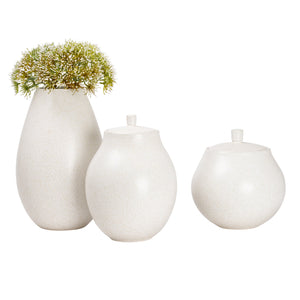 Parker Specked Glaze 11.5h" Ceramic Bulb Vase