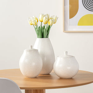 Parker Specked Glaze 11.5h" Ceramic Bulb Vase