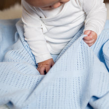 Load image into Gallery viewer, Lulujo Cellular Blankets - Blue
